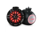 DS18 NXL 6.5" Marine and Powersports Compact Towers with Flat and Pole Mount LED RGB Lights 100 Watts Rms -Black | NXL-PS6BK
