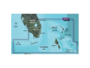 GARMIN VUS010R BlueChart G3 Vision MicroSD/SD Card Premier Coastal Nav. Chart, South Florida and North Bahamas | 010-C0711-00