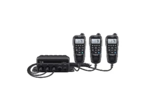 ICOM M510BB Black Box Marine VHF Fixed Mount w/AIS, BLACK HM-195GB, & Three CommandMic Ports | M510BB 21 USA