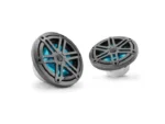 JL AUDIO M3-650X-S-GM-I: 6.5" Marine Speakers, Sport Grille, Gunmetal, RGB LED Lights, PAIR | 93513 | 010-03062-00