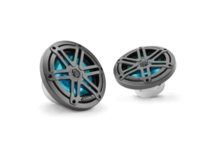 JL AUDIO M3-650X-S-GM-I: 6.5" Marine Speakers, Sport Grille, Gunmetal, RGB LED Lights, PAIR | 93513 | 010-03062-00
