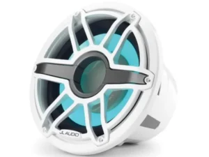 JL AUDIO M7-12IB-S-GWGW-i-4: 12" Marine Subwoofer, 600W, 4ohm, Gloss White Sport Grille, RGB LED, EACH | 93672 | 010-03287-00