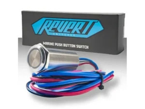 PLASHLIGHTS REVERT Harsh Environment 22MM Dual Color Push Button Momentary - Stainless Steel | HPBS-22-SS-M