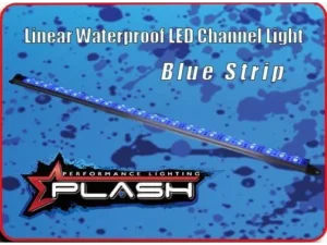 PLASHLIGHTS Linear Waterproof LED Channel Light - Blue - 30" | RS-BL-30