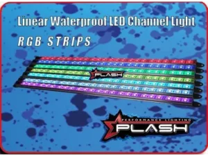 PLASHLIGHTS Linear Waterproof LED Channel Light - RGB - 40" | RS-RGB-40