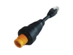 SIMRAD RJ45 Male to 5-Pin Female Round Ethernet Adapter Cable, Yellow | 000-11246-001